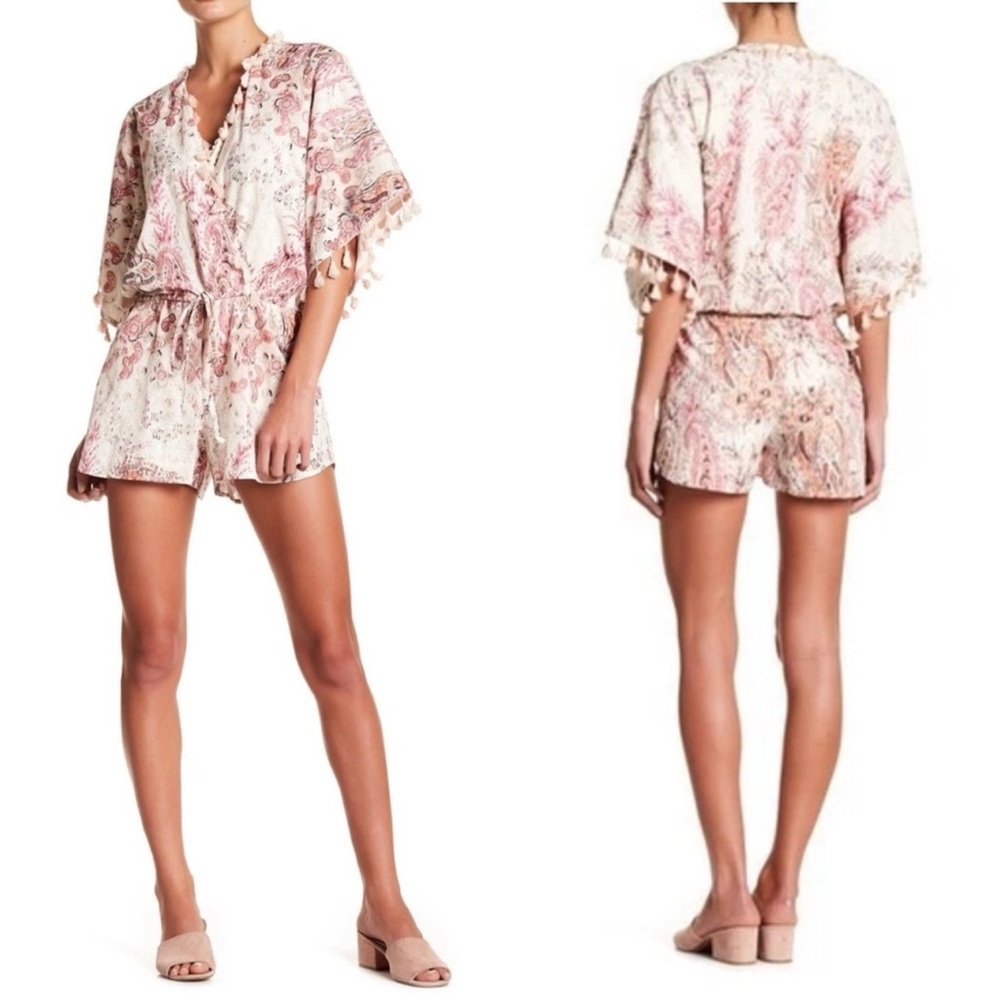 On The Road tassel pink romper S